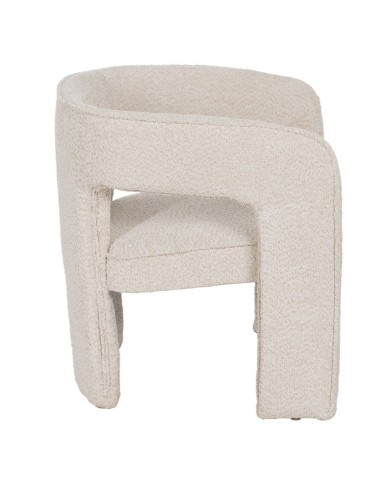 Sedia da Sala da Pranzo Beige Poliestere 69 x 66 x 73 cm