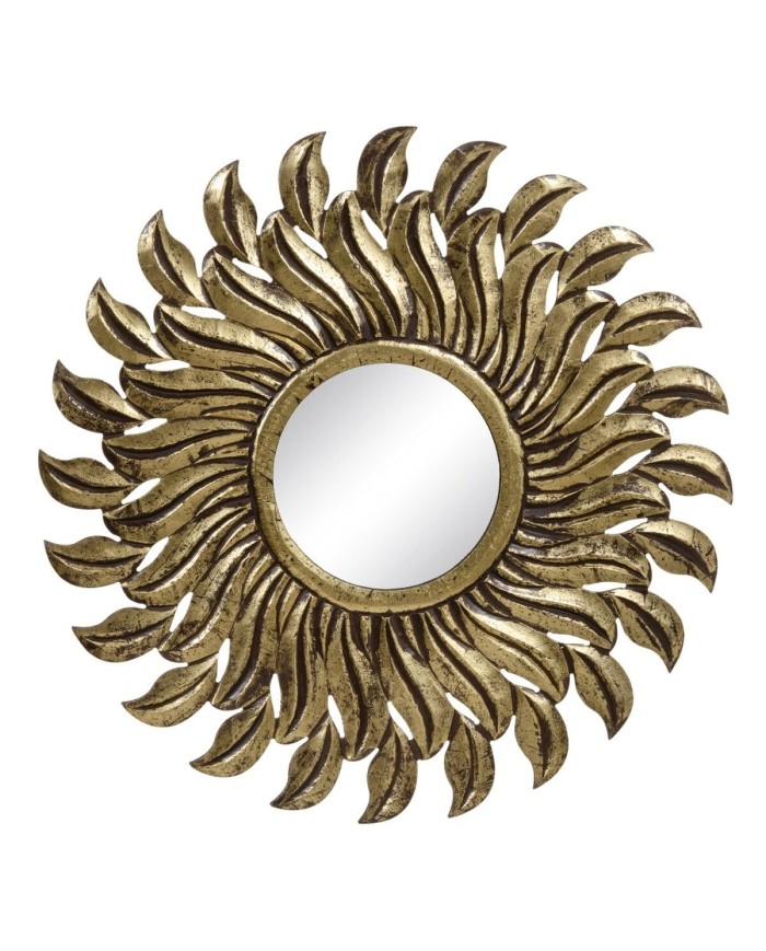 Specchio da parete Dorato 80 x 1,75 x 80 cm Specchio da parete Dorato 80 x 1,75 x 80 cm