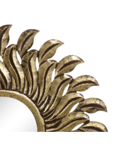 Specchio da parete Dorato 80 x 1,75 x 80 cm