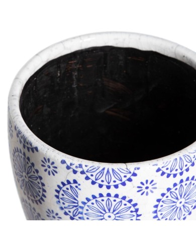 Set di vasi da fiori Azzurro Terracotta 19 x 19 x 17 cm Rotondo (2 Unità) Set di vasi da fiori Azzurro Terracotta 19 x 19 x 17 cm Rotondo (2 Unità)