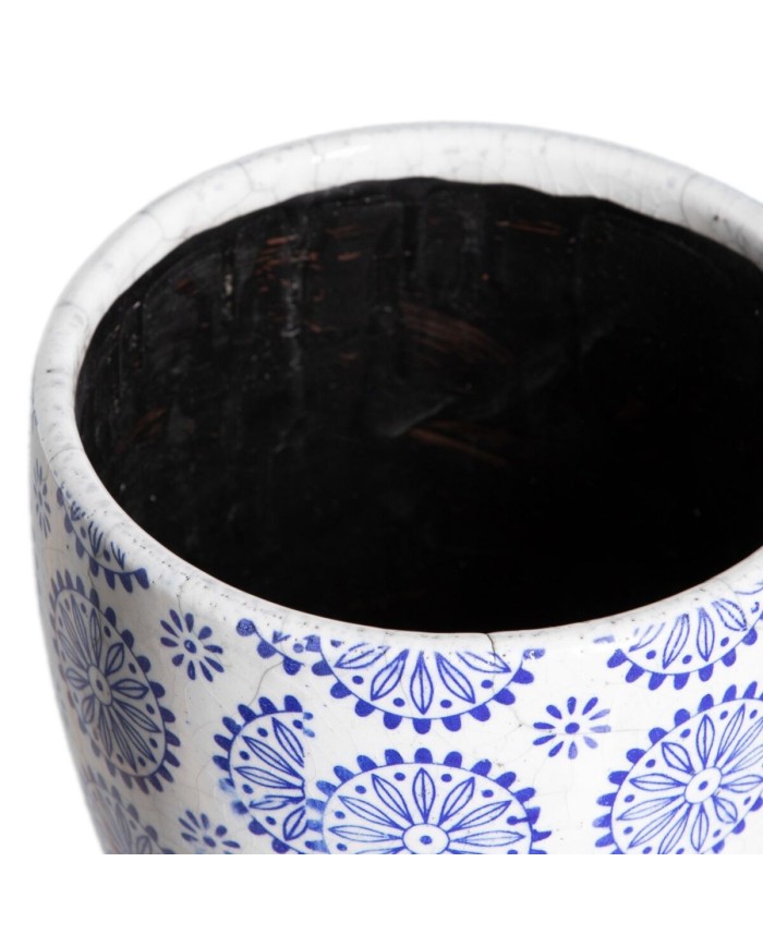 Set di vasi da fiori Azzurro Terracotta 19 x 19 x 17 cm Rotondo (2 Unità)