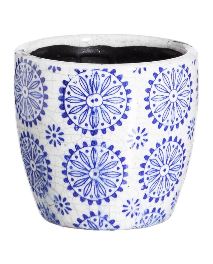 Set di vasi da fiori Azzurro Terracotta 19 x 19 x 17 cm Rotondo (2 Unità)