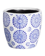 Set di vasi da fiori Azzurro Terracotta 19 x 19 x 17 cm Rotondo (2 Unità)