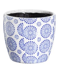 Set di vasi da fiori Azzurro Terracotta 19 x 19 x 17 cm Rotondo (2 Unità)