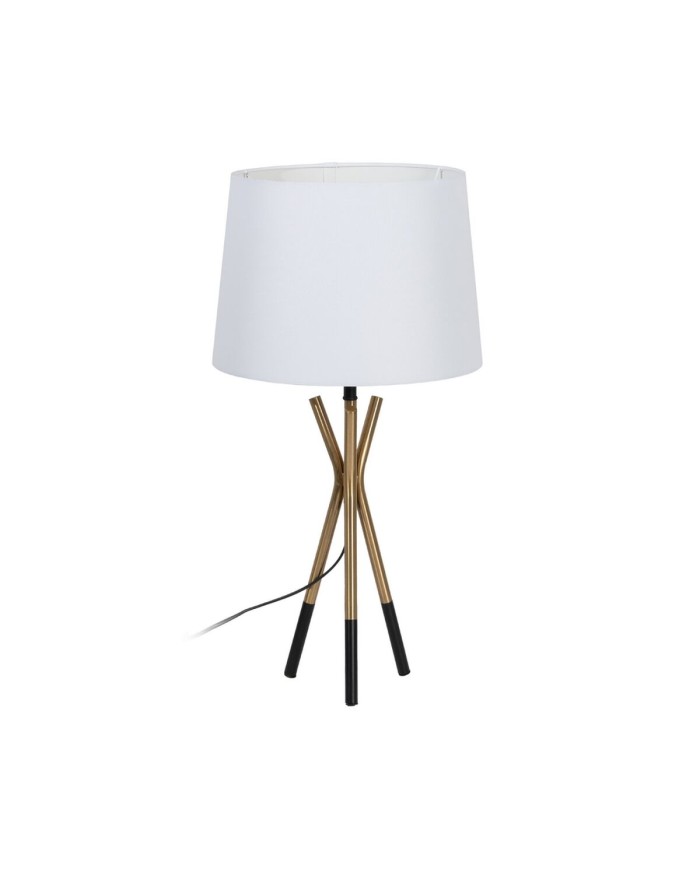 Lampada da tavolo Bianco Nero Dorato Ferro 40 W 33 x 33 x 63,5 cm