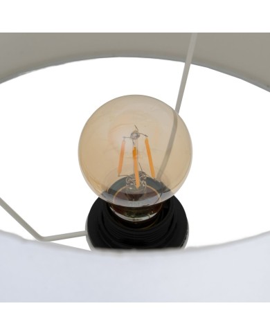 Lampada da tavolo Bianco Nero Dorato Ferro 40 W 33 x 33 x 63,5 cm