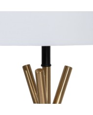 Lampada da tavolo Bianco Nero Dorato Ferro 40 W 33 x 33 x 63,5 cm