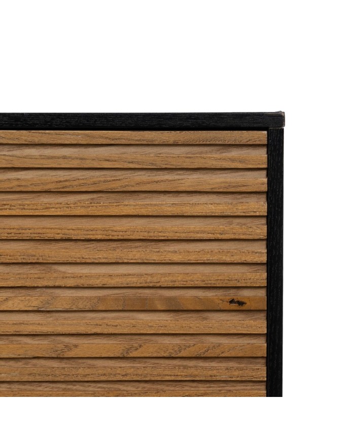Credenza ORLEANS Nero Naturale Ferro Legno MDF 164 x 40 x 75 cm Credenza ORLEANS Nero Naturale Ferro Legno MDF 164 x 40 x 75 cm