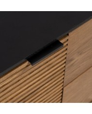 Credenza ORLEANS Nero Naturale Ferro Legno MDF 164 x 40 x 75 cm Credenza ORLEANS Nero Naturale Ferro Legno MDF 164 x 40 x 75 cm