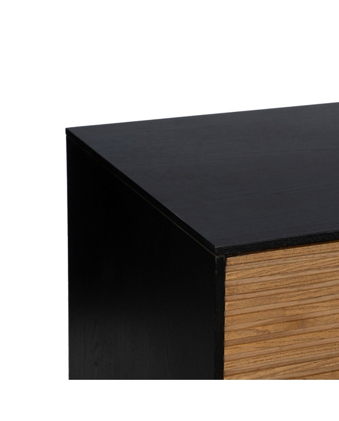 Credenza ORLEANS Nero Naturale Ferro Legno MDF 164 x 40 x 75 cm Credenza ORLEANS Nero Naturale Ferro Legno MDF 164 x 40 x 75 cm