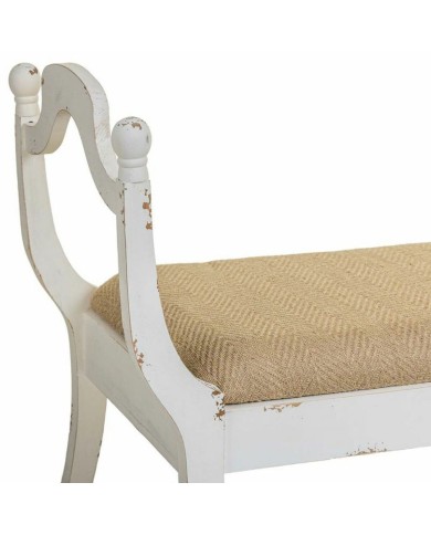 Panca Alexandra House Living Bianco Spugna Legno di abete Legno MDF 45 x 78 x 90 cm