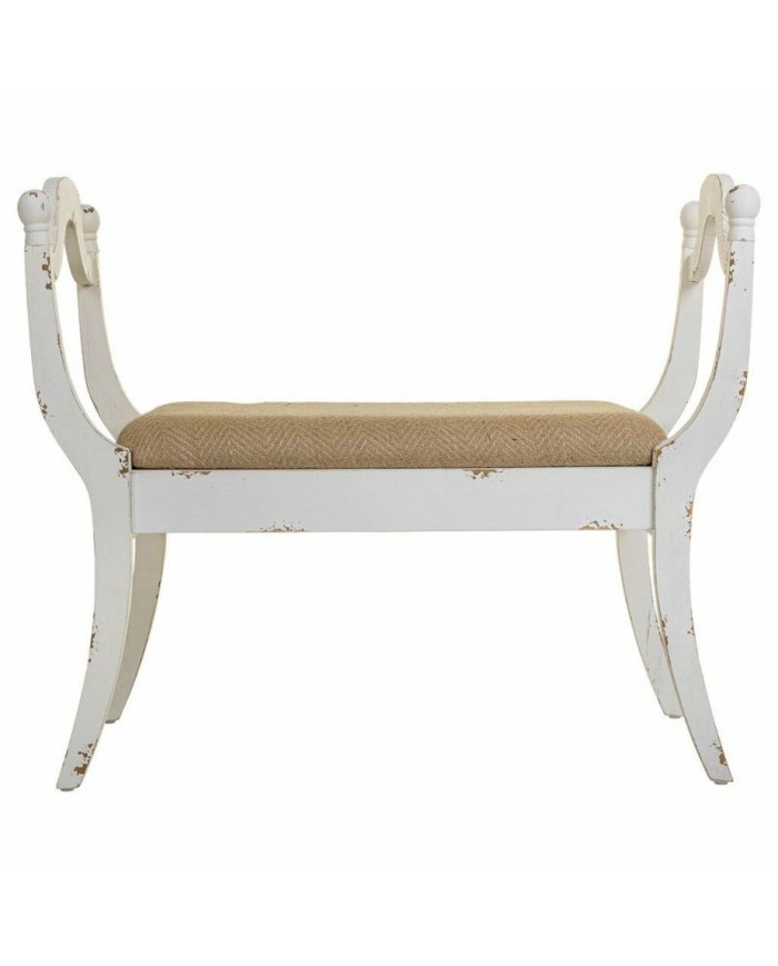 Panca Alexandra House Living Bianco Spugna Legno di abete Legno MDF 45 x 78 x 90 cm
