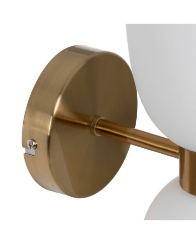 Lampada da Parete Bianco Dorato 60 W 18 x 12 x 36 cm Lampada da Parete Bianco Dorato 60 W 18 x 12 x 36 cm