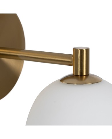 Lampada da Parete Bianco Dorato 60 W 19 x 12 x 23,5 cm Lampada da Parete Bianco Dorato 60 W 19 x 12 x 23,5 cm
