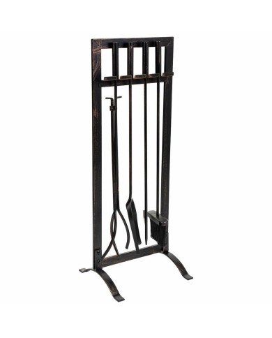 Utensili da Camino Alexandra House Living Nero Ferro 27 x 79 x 30 cm Utensili da Camino Alexandra House Living Nero Ferro 27 x 79 x 30 cm