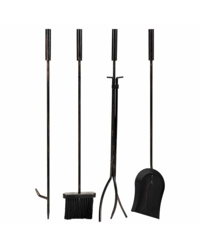 Utensili da Camino Alexandra House Living Nero Ferro 27 x 79 x 30 cm Utensili da Camino Alexandra House Living Nero Ferro 27 x 79 x 30 cm