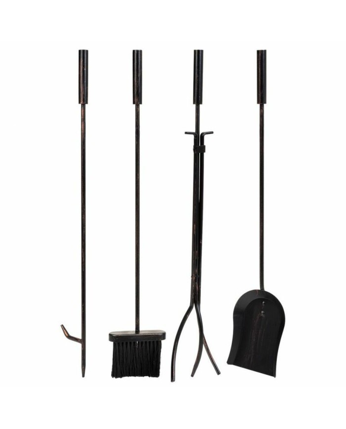 Utensili da Camino Alexandra House Living Nero Ferro 27 x 79 x 30 cm Utensili da Camino Alexandra House Living Nero Ferro 27 x 79 x 30 cm