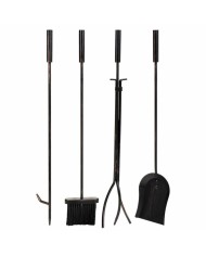 Utensili da Camino Alexandra House Living Nero Ferro 27 x 79 x 30 cm Utensili da Camino Alexandra House Living Nero Ferro 27 x 79 x 30 cm