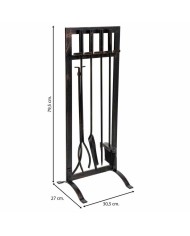 Utensili da Camino Alexandra House Living Nero Ferro 27 x 79 x 30 cm Utensili da Camino Alexandra House Living Nero Ferro 27 x 79 x 30 cm