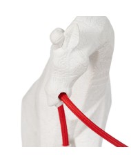 Lampada da tavolo Bianco Rosso Poliresina 60 W 220-240 V 24 x 9,5 x 29 cm Lampada da tavolo Bianco Rosso Poliresina 60 W 220-240 V 24 x 9,5 x 29 cm