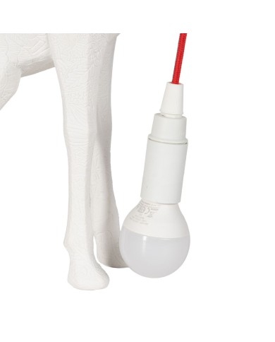 Lampada da tavolo Bianco Rosso Poliresina 60 W 220-240 V 24 x 9,5 x 29 cm