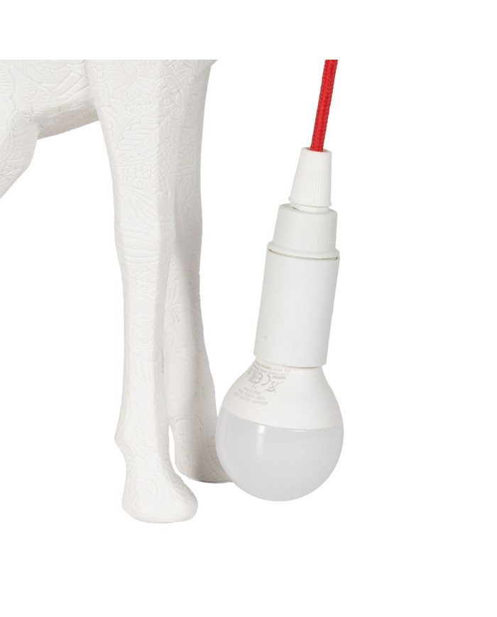 Lampada da tavolo Bianco Rosso Poliresina 60 W 220-240 V 24 x 9,5 x 29 cm Lampada da tavolo Bianco Rosso Poliresina 60 W 220-240 V 24 x 9,5 x 29 cm