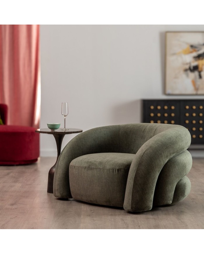 Poltrona Verde Legno Foam 100 x 84 x 58 cm