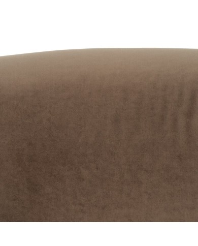 Poltrona Naturale Taupé Legno d'albero della gomma Foam Tessuto 87 x 80 x 81 cm