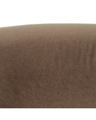 Poltrona Naturale Taupé Legno d'albero della gomma Foam Tessuto 87 x 80 x 81 cm