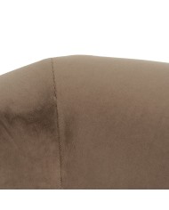 Poltrona Naturale Taupé Legno d'albero della gomma Foam Tessuto 87 x 80 x 81 cm