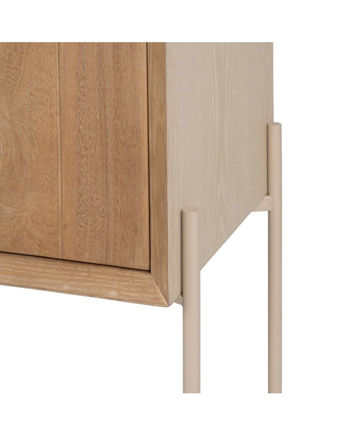 Credenza AIKO Crema Naturale Ferro Legno MDF 70 x 40 x 172 cm