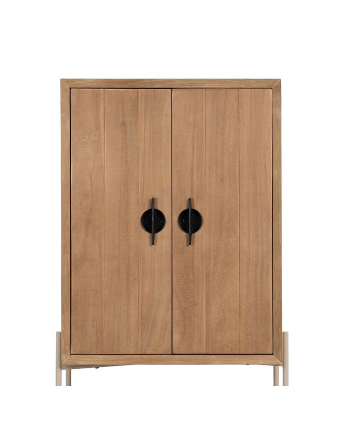 Credenza AIKO Crema Naturale Ferro Legno MDF 70 x 40 x 172 cm