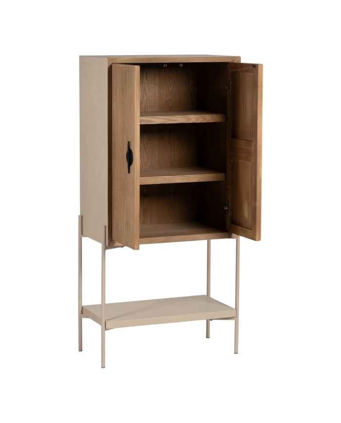 Credenza AIKO Crema Naturale Ferro Legno MDF 70 x 40 x 172 cm