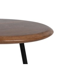 Tavolo aggiuntivo LAGOM Nero Naturale Ferro Legno d'albero della gomma 40 x 40 x 50 cm