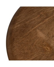 Tavolo aggiuntivo LAGOM Nero Naturale Ferro Legno d'albero della gomma 40 x 40 x 50 cm