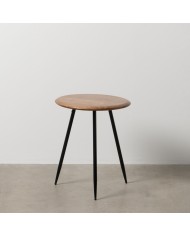 Tavolo aggiuntivo LAGOM Nero Naturale Ferro Legno d'albero della gomma 40 x 40 x 50 cm