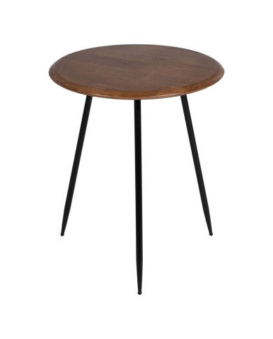 Tavolo aggiuntivo LAGOM Nero Beige Ferro Legno d'albero della gomma 50 x 50 x 60 cm