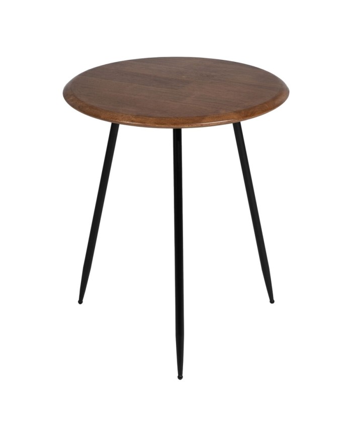 Tavolo aggiuntivo LAGOM Nero Beige Ferro Legno d'albero della gomma 50 x 50 x 60 cm