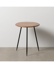 Tavolo aggiuntivo LAGOM Nero Beige Ferro Legno d'albero della gomma 50 x 50 x 60 cm