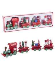 Decorazione Natalizia Multicolore Treno 25,5 X 7,5 X 3 CM Decorazione Natalizia Multicolore Treno 25,5 X 7,5 X 3 CM