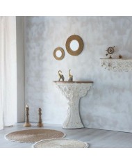 Statua Decorativa Alexandra House Living Marrone Legno di mango Scacchi 14 x 36 x 14 cm