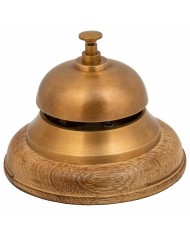 Citofono Alexandra House Living Marrone Ottone Legno di acacia 12 x 10 x 12 cm