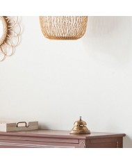 Citofono Alexandra House Living Marrone Ottone Legno di acacia 12 x 10 x 12 cm