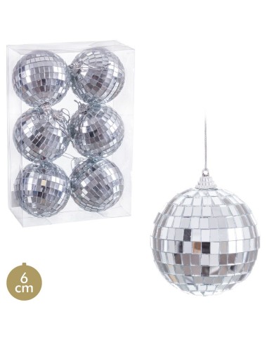 Palle di Natale Polyfoam Ø 6 cm 17,5 x 12 x 6 cm (6 Unità)