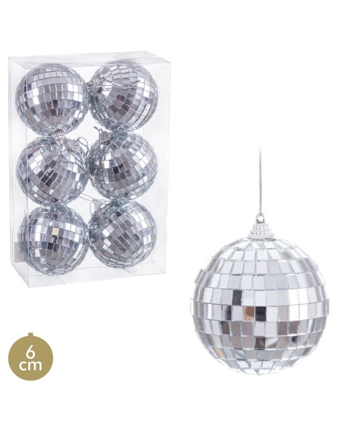 Palle di Natale Polyfoam Ø 6 cm 17,5 x 12 x 6 cm (6 Unità) Palle di Natale Polyfoam Ø 6 cm 17,5 x 12 x 6 cm (6 Unità)