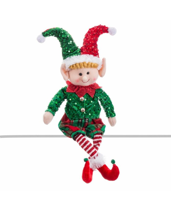 Decorazione Natalizia Rosso Verde Elfo 30 x 8 x 56 cm
