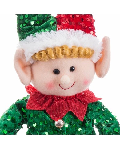 Decorazione Natalizia Rosso Verde Elfo 30 x 8 x 56 cm