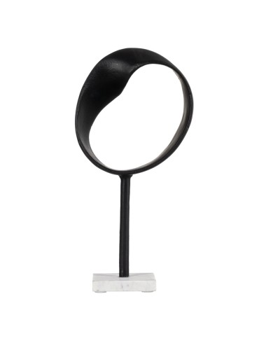 Statua Decorativa Bianco Nero Alluminio Marmo 20 x 10 x 38 cm