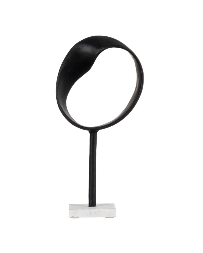 Statua Decorativa Bianco Nero Alluminio Marmo 20 x 10 x 38 cm Statua Decorativa Bianco Nero Alluminio Marmo 20 x 10 x 38 cm