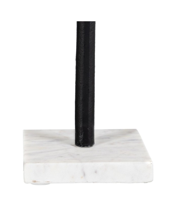 Statua Decorativa Bianco Nero Alluminio Marmo 20 x 10 x 38 cm Statua Decorativa Bianco Nero Alluminio Marmo 20 x 10 x 38 cm